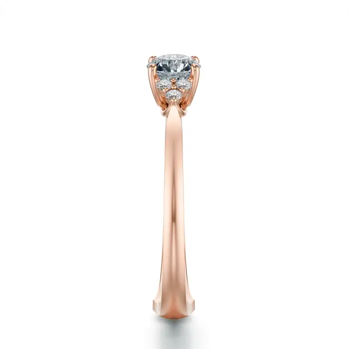 Pierścionek 585 z diamentem z różowego złota SBPZ_035
